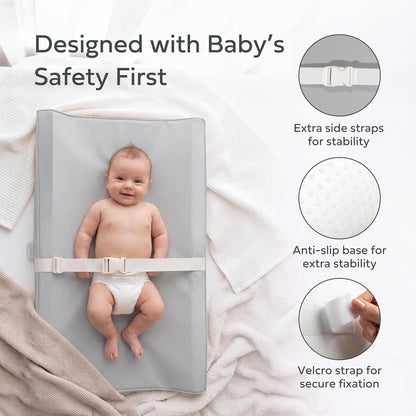 Changing Pad – The Original, Waterproof Easy-to-Clean Vegan Leather Portable Diaper Changing Pad, Newborn Baby Essential Must-Have - Milk