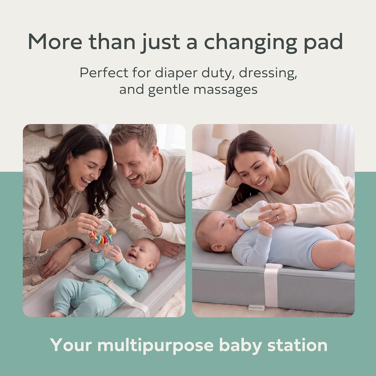 Changing Pad – The Original, Waterproof Easy-to-Clean Vegan Leather Portable Diaper Changing Pad, Newborn Baby Essential Must-Have - Milk