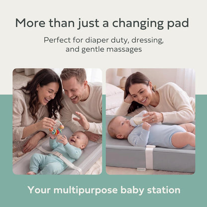 Changing Pad – The Original, Waterproof Easy-to-Clean Vegan Leather Portable Diaper Changing Pad, Newborn Baby Essential Must-Have - Milk