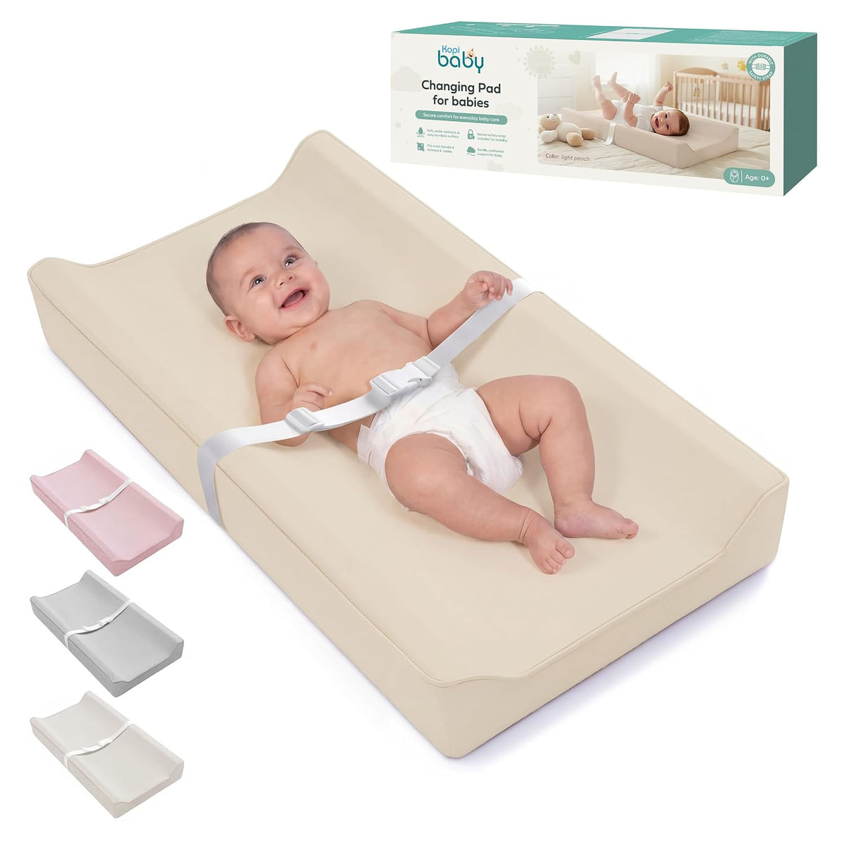 Changing Pad – The Original, Waterproof Easy-to-Clean Vegan Leather Portable Diaper Changing Pad, Newborn Baby Essential Must-Have - Milk