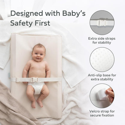 Changing Pad – The Original, Waterproof Easy-to-Clean Vegan Leather Portable Diaper Changing Pad, Newborn Baby Essential Must-Have - Milk