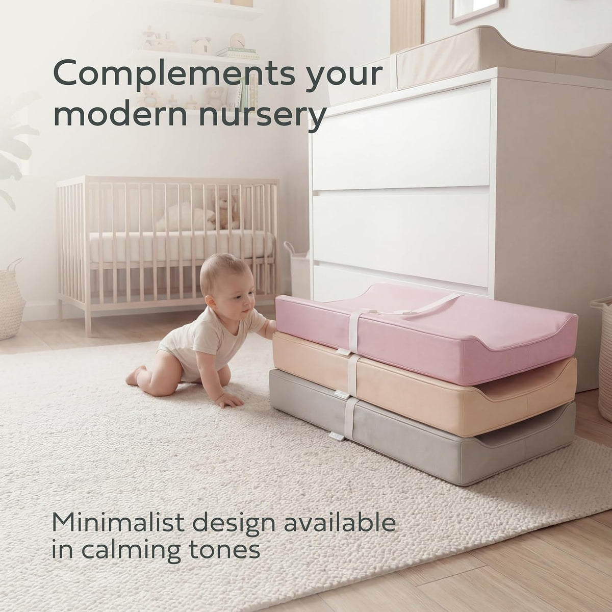Changing Pad – The Original, Waterproof Easy-to-Clean Vegan Leather Portable Diaper Changing Pad, Newborn Baby Essential Must-Have - Milk