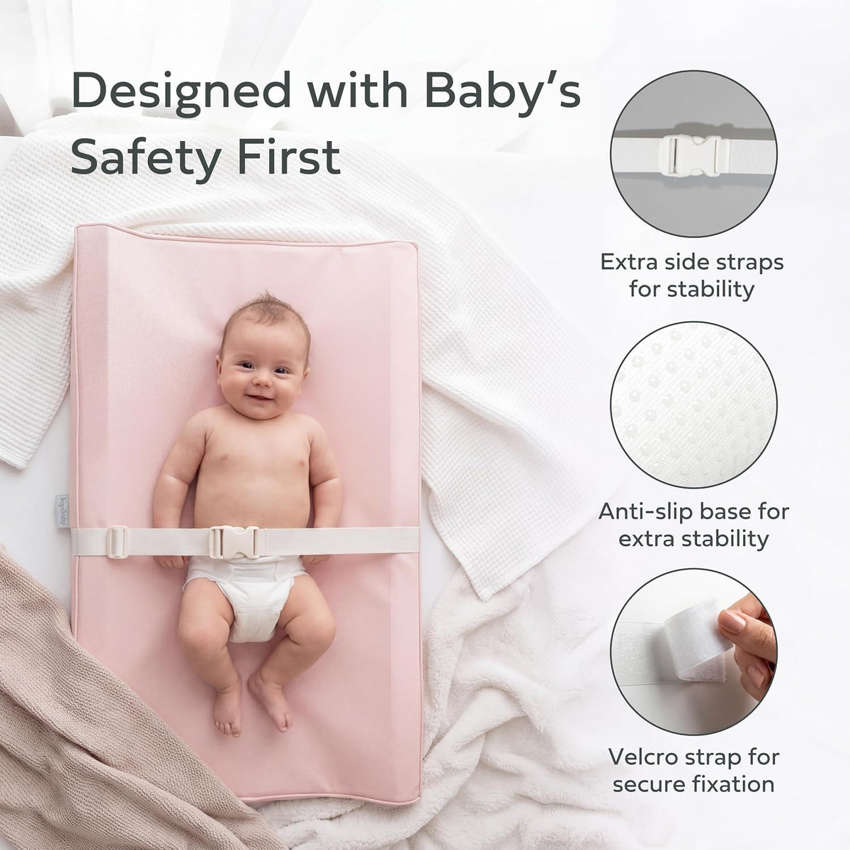 Changing Pad – The Original, Waterproof Easy-to-Clean Vegan Leather Portable Diaper Changing Pad, Newborn Baby Essential Must-Have - Milk