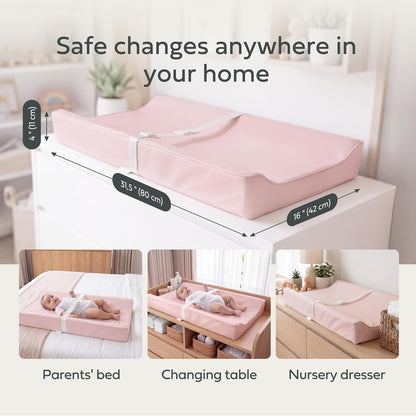 Changing Pad – The Original, Waterproof Easy-to-Clean Vegan Leather Portable Diaper Changing Pad, Newborn Baby Essential Must-Have - Milk