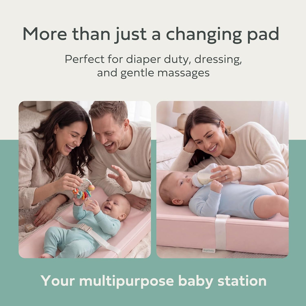 Changing Pad – The Original, Waterproof Easy-to-Clean Vegan Leather Portable Diaper Changing Pad, Newborn Baby Essential Must-Have - Milk