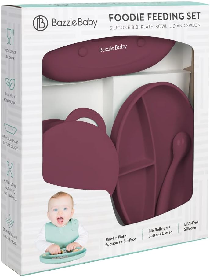 Foodie Feeding Set for babies - roll up bib suction plate, bowll