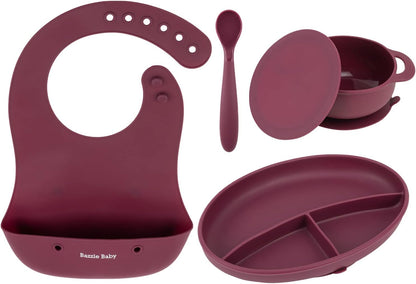 Foodie Feeding Set for babies - roll up bib suction plate, bowll