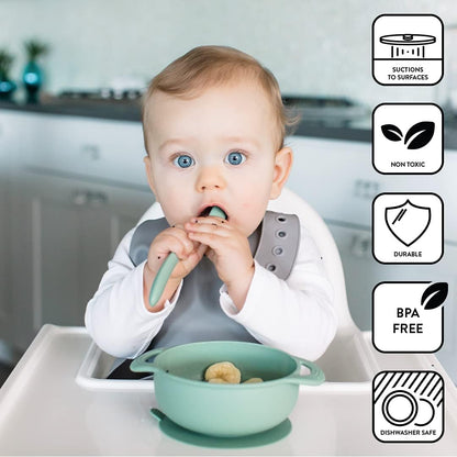 Foodie Feeding Set for babies - roll up bib suction plate, bowll