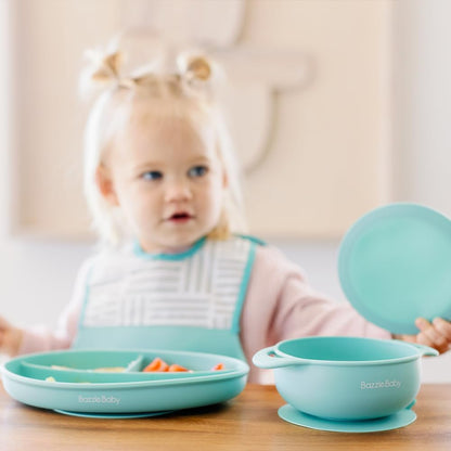 Foodie Feeding Set for babies - roll up bib suction plate, bowll