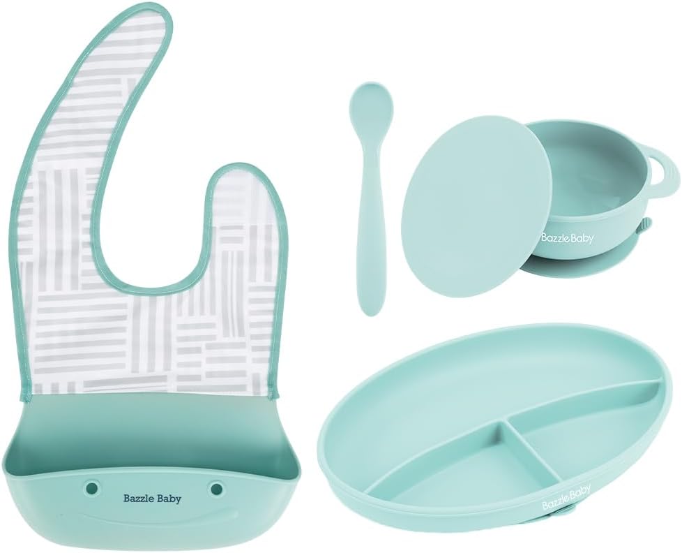 Foodie Feeding Set for babies - roll up bib suction plate, bowll