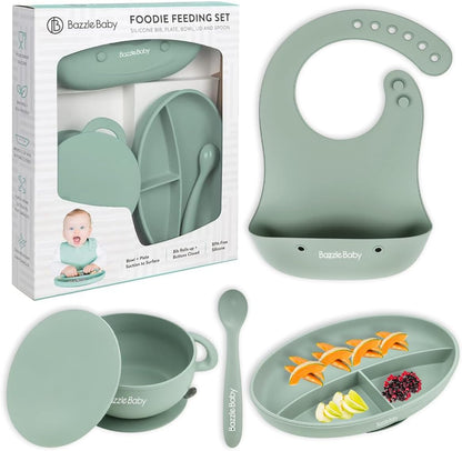 Foodie Feeding Set for babies - roll up bib suction plate, bowll