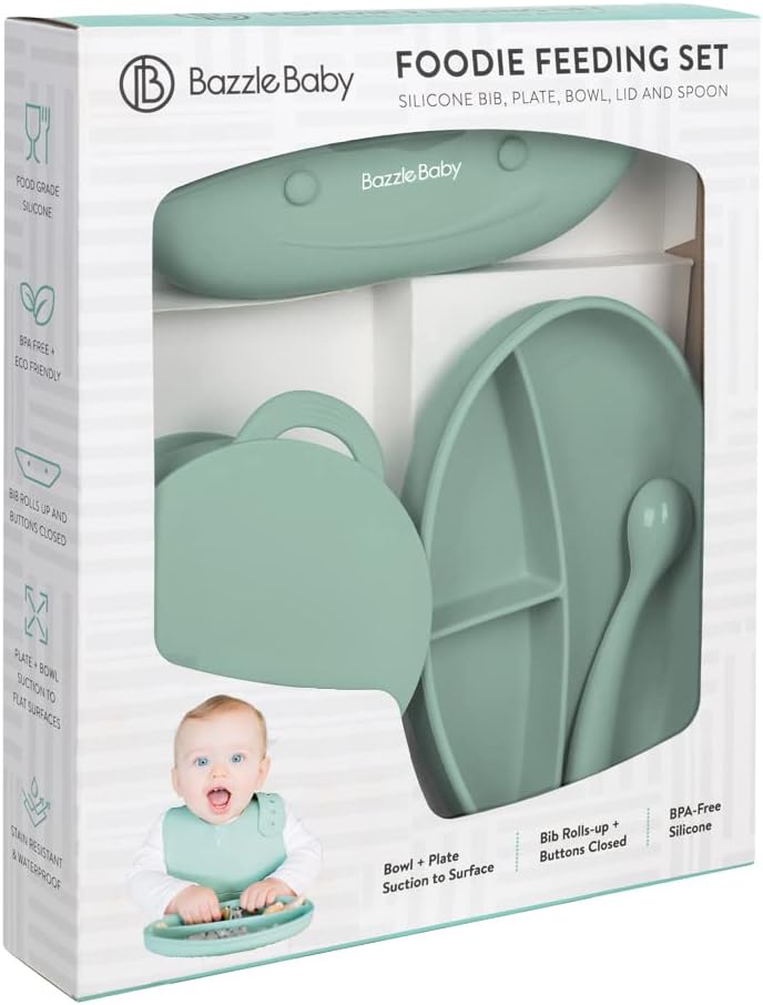 Foodie Feeding Set for babies - roll up bib suction plate, bowll