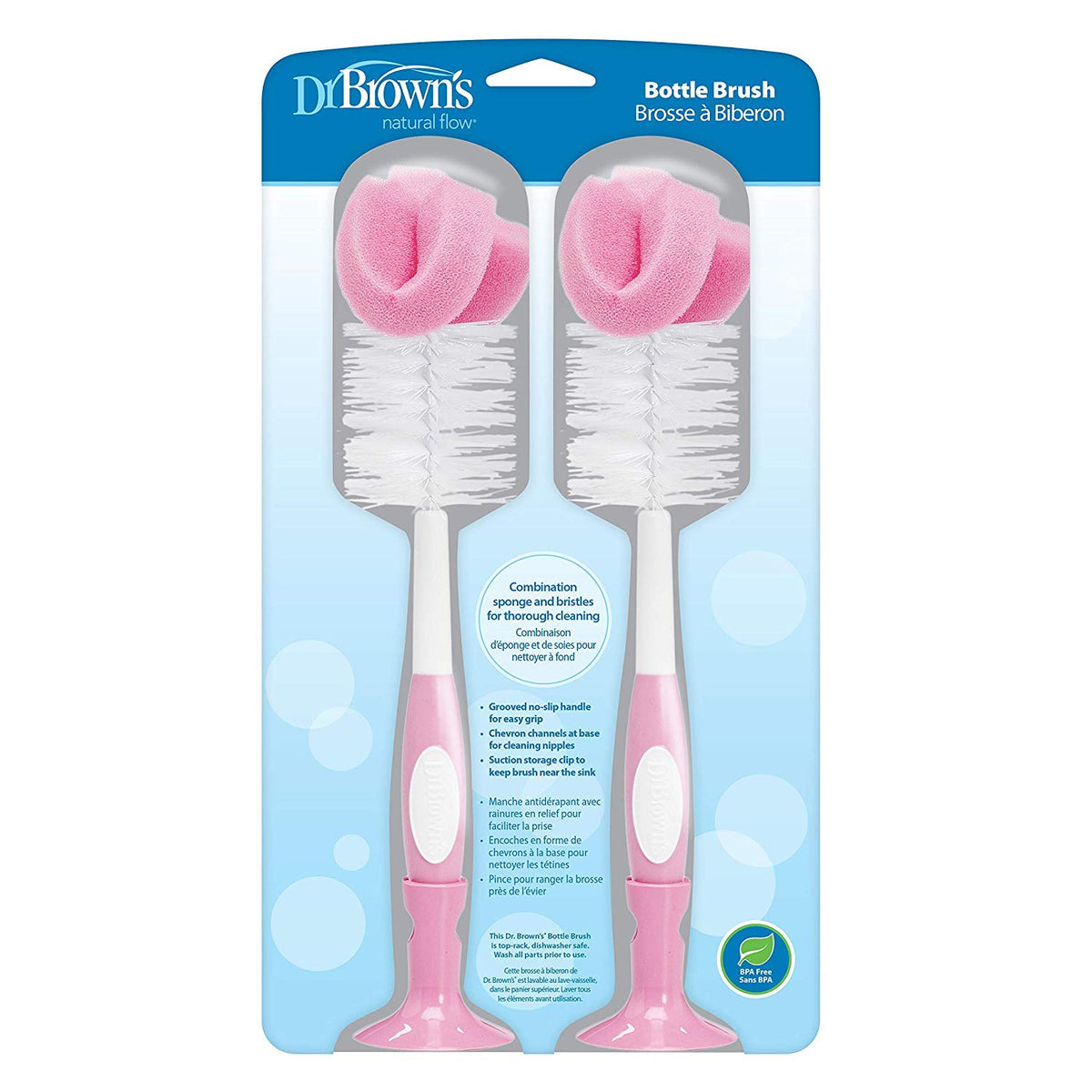 Baby Bottle Brush - Pink - 2 Count