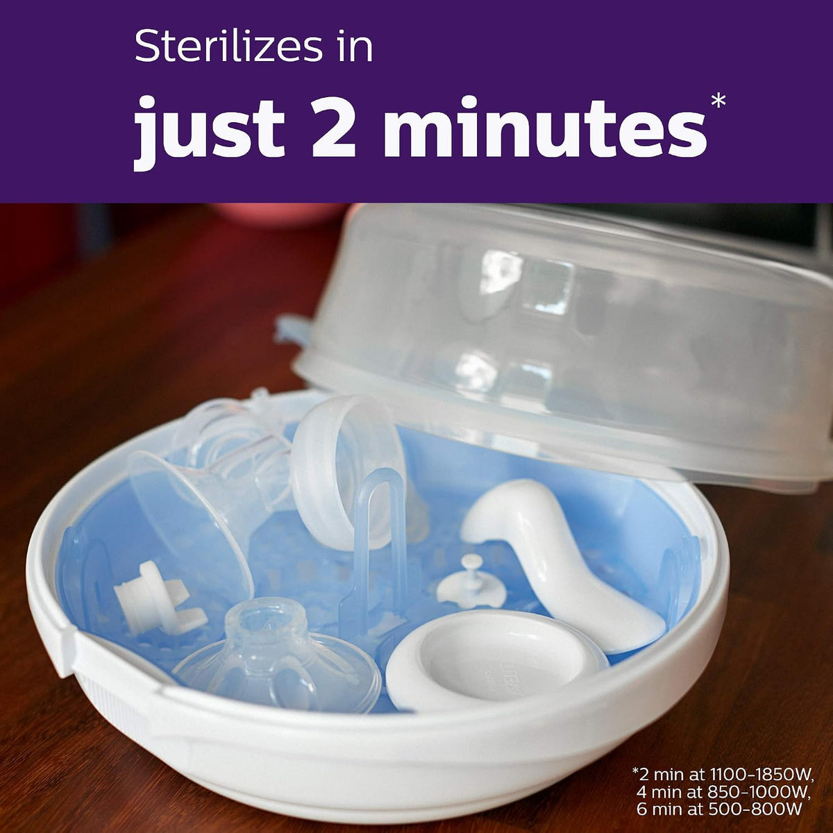 Microwave Steam Baby Bottle Sterilizer, 4-Bottle Capacity