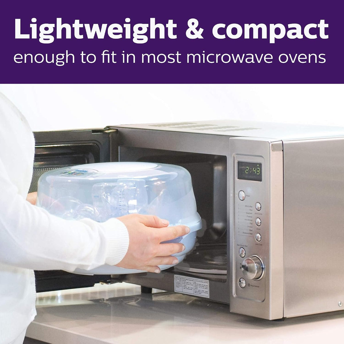 Microwave Steam Baby Bottle Sterilizer, 4-Bottle Capacity