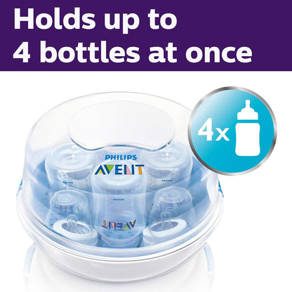 Microwave Steam Baby Bottle Sterilizer, 4-Bottle Capacity