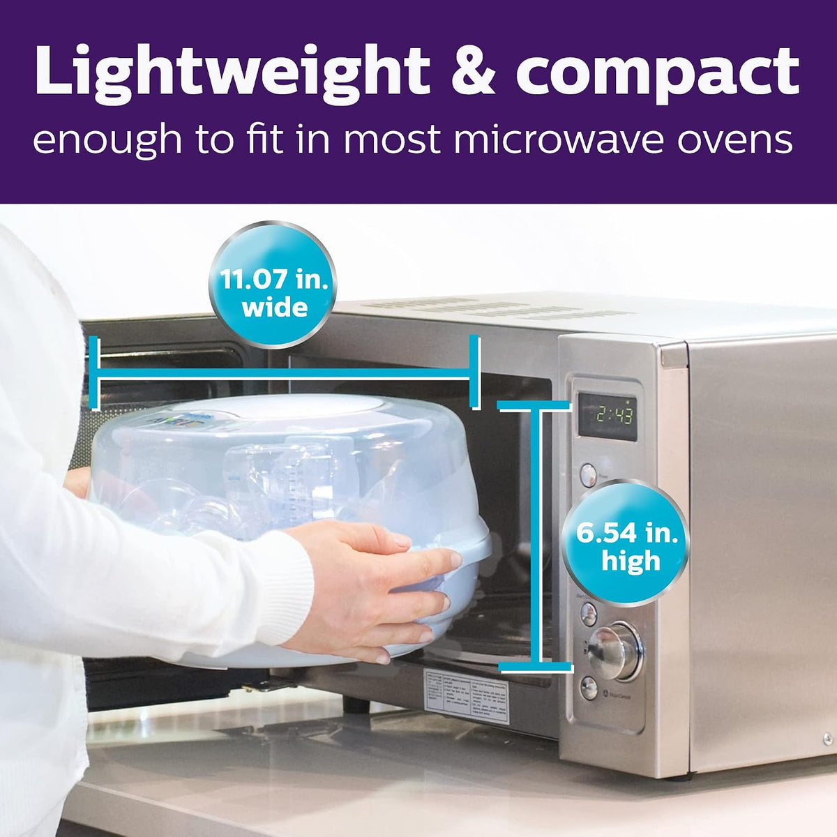 Microwave Steam Baby Bottle Sterilizer, 4-Bottle Capacity