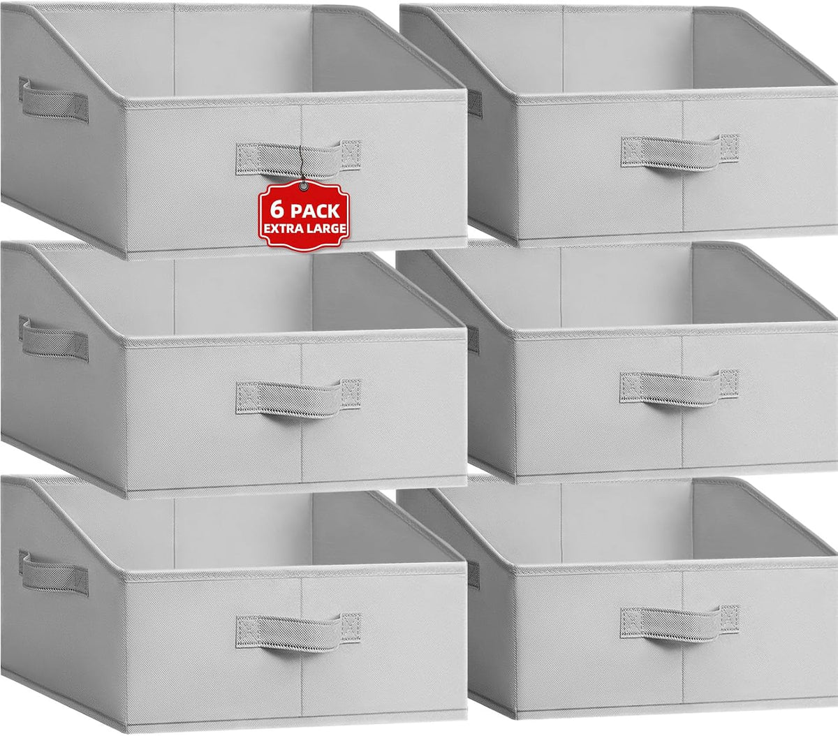 Closet Organizers Bins - Large Closet Shelf Organizer with Handles - Fabric Trapezoid Home Organization and Storage Baskets for Organizing Clothes Toy Blanket Towel Purse Hats
