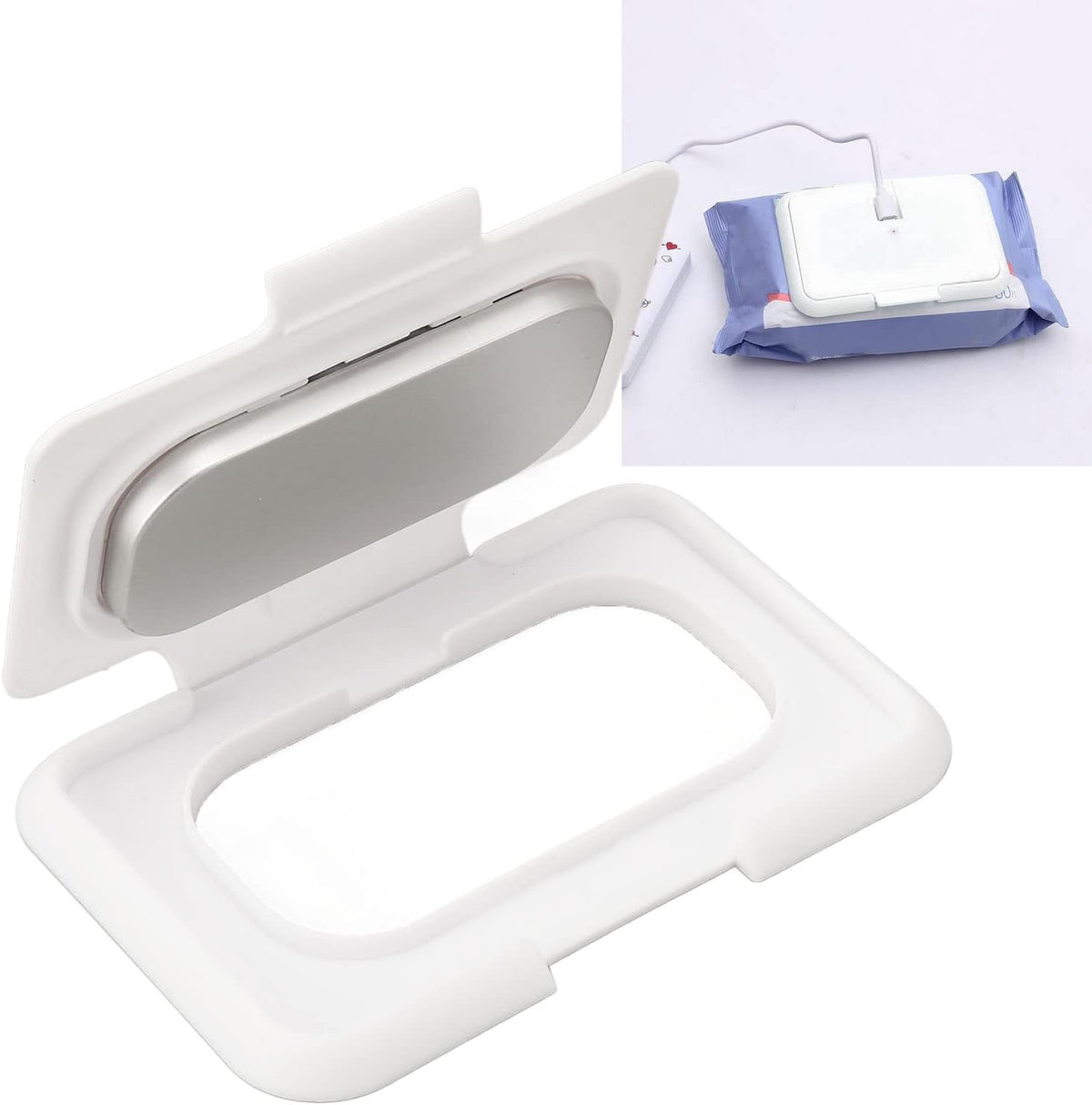 Baby Wipe Warmer, Wet Wipe Heater Travel Case Holder - USB Cable, Constant Temperature