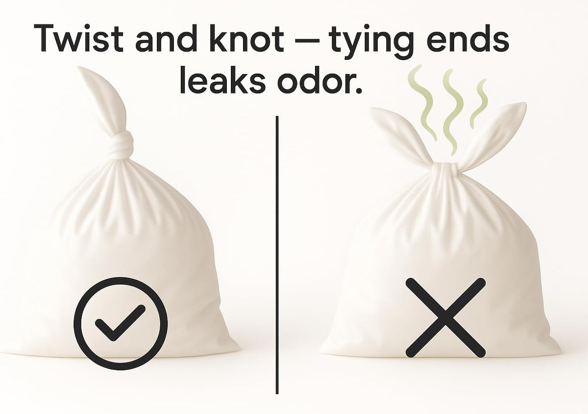Odor-Locking Diaper Disposal Bags, Made in Japan, Unscented Smell Blocking Technology, Small, 90 count