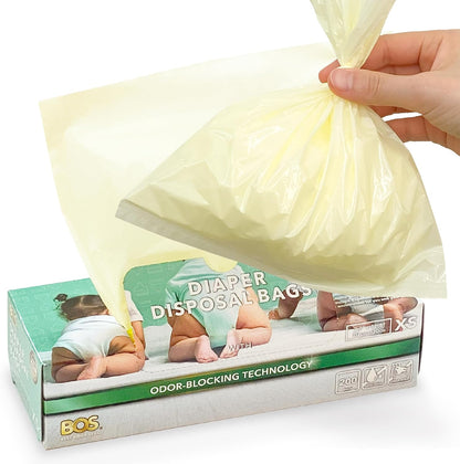 Odor-Locking Diaper Disposal Bags, Made in Japan, Unscented Smell Blocking Technology, Small, 90 count