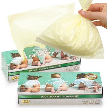 Odor-Locking Diaper Disposal Bags, Made in Japan, Unscented Smell Blocking Technology, Small, 90 count