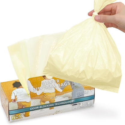 Odor-Locking Diaper Disposal Bags, Made in Japan, Unscented Smell Blocking Technology, Small, 90 count