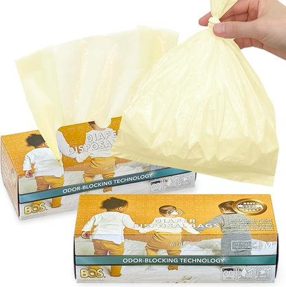 Odor-Locking Diaper Disposal Bags, Made in Japan, Unscented Smell Blocking Technology, Small, 90 count