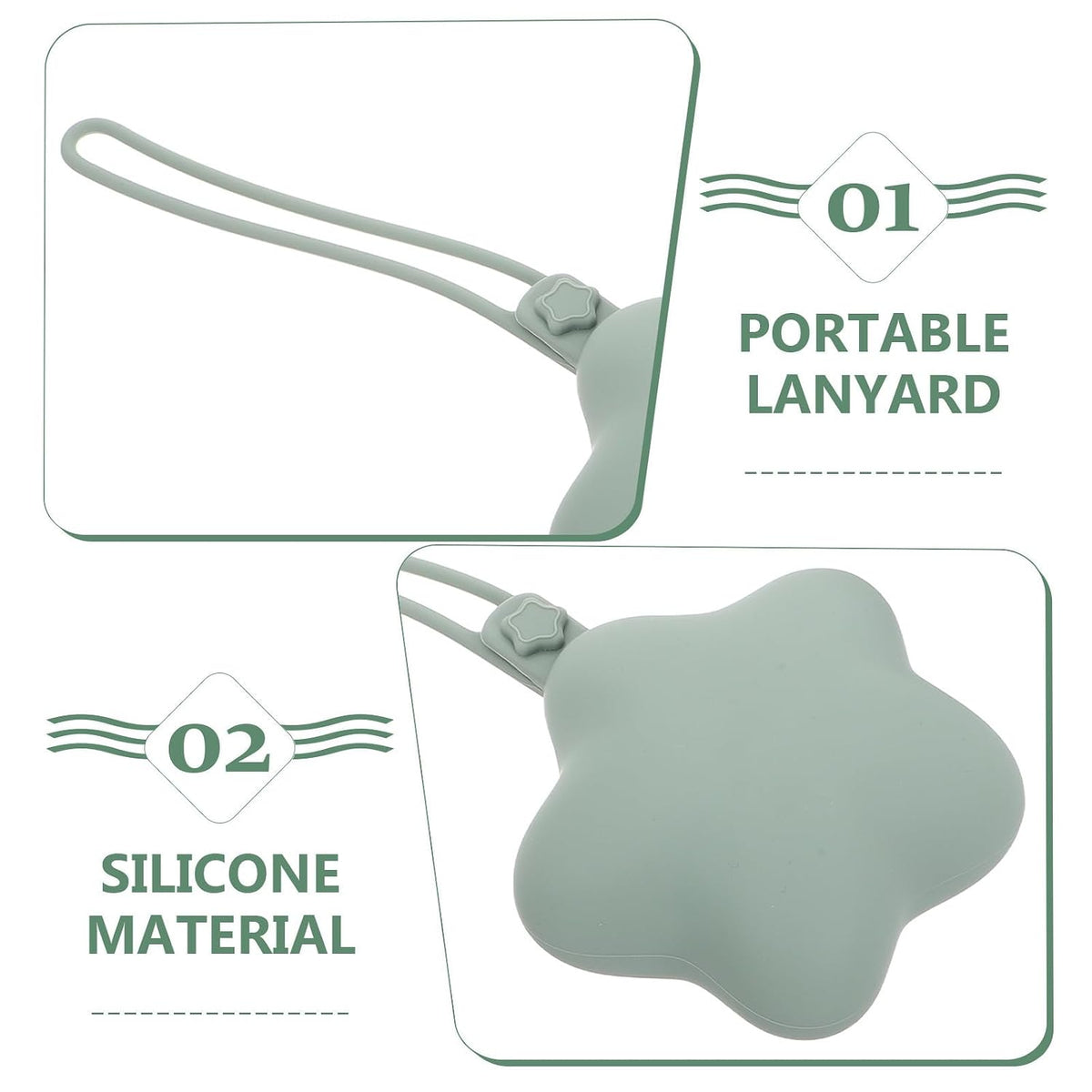 2pcs Silicone Pacifier Storage Box Dustproof Versatile Small Item Organizer Travel Pacifier Holder Container for Newborns and Parents Multi Scene Use