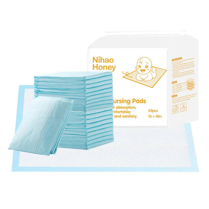 Disposable Changing Pad for Baby, 20 Pack Portable Diaper Changing Pad Liner Baby Changing Pad Waterproof Underpads (Pink, 13x18 Inch)
