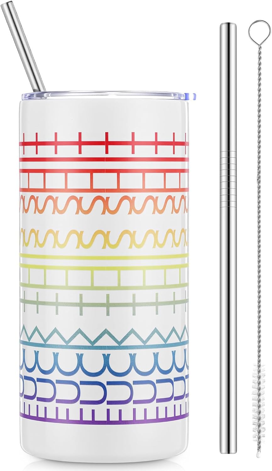20 oz Hidden Message Tumbler Funny Coffee Travel Insulated Mug Skinny Tumbler with Lid and Straw White Elephant Gag Gifts Cup for Bestie Friend Coworker Family Employee Gift