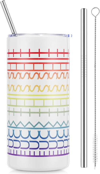 20 oz Hidden Message Tumbler Funny Coffee Travel Insulated Mug Skinny Tumbler with Lid and Straw White Elephant Gag Gifts Cup for Bestie Friend Coworker Family Employee Gift