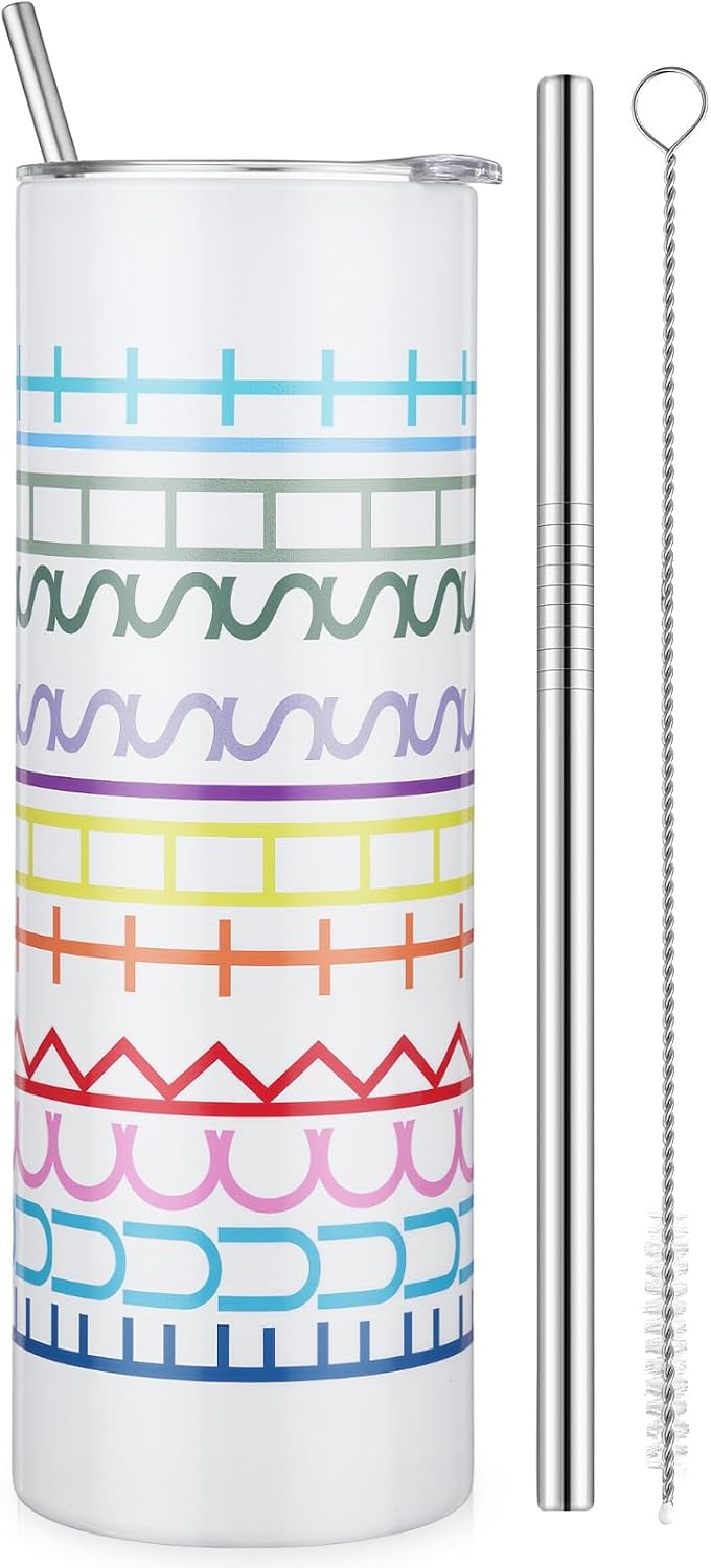 20 oz Hidden Message Tumbler Funny Coffee Travel Insulated Mug Skinny Tumbler with Lid and Straw White Elephant Gag Gifts Cup for Bestie Friend Coworker Family Employee Gift