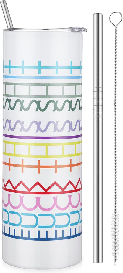 20 oz Hidden Message Tumbler Funny Coffee Travel Insulated Mug Skinny Tumbler with Lid and Straw White Elephant Gag Gifts Cup for Bestie Friend Coworker Family Employee Gift