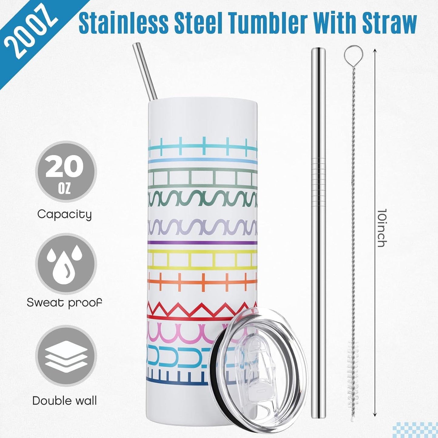 20 oz Hidden Message Tumbler Funny Coffee Travel Insulated Mug Skinny Tumbler with Lid and Straw White Elephant Gag Gifts Cup for Bestie Friend Coworker Family Employee Gift