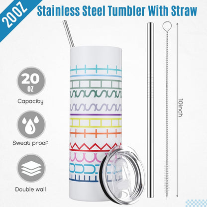 20 oz Hidden Message Tumbler Funny Coffee Travel Insulated Mug Skinny Tumbler with Lid and Straw White Elephant Gag Gifts Cup for Bestie Friend Coworker Family Employee Gift