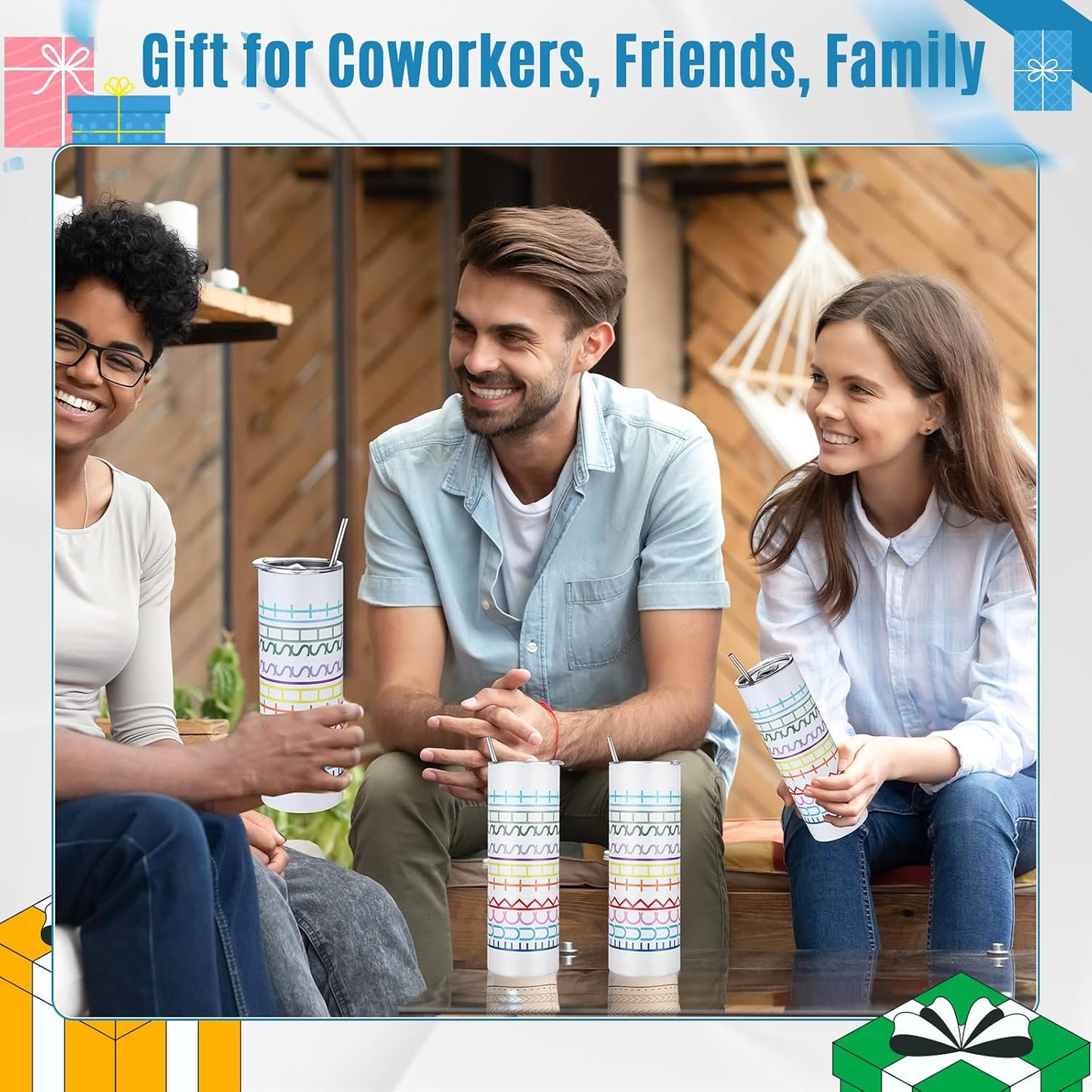 20 oz Hidden Message Tumbler Funny Coffee Travel Insulated Mug Skinny Tumbler with Lid and Straw White Elephant Gag Gifts Cup for Bestie Friend Coworker Family Employee Gift