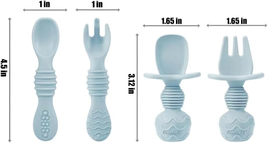 Silicone Baby Feeding Set | 9PCS Baby Led Weaning Supplies Self Feeding Utensils | Divided Suction Plate Bowl Bibs Sippy Cup with Baby Snack Container Spoons Forks (Blue)