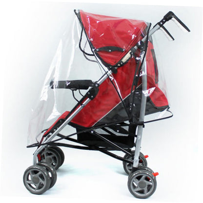 Transparent Stroller Rain Cover with Breathable Vents Pushchair Pram Protection from Wind Dust Insects for Standard Sized Buggy