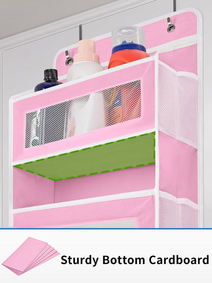 Over the Door Organizer for Bedroom, Pantry Bathroom, 5 Shelf Beige