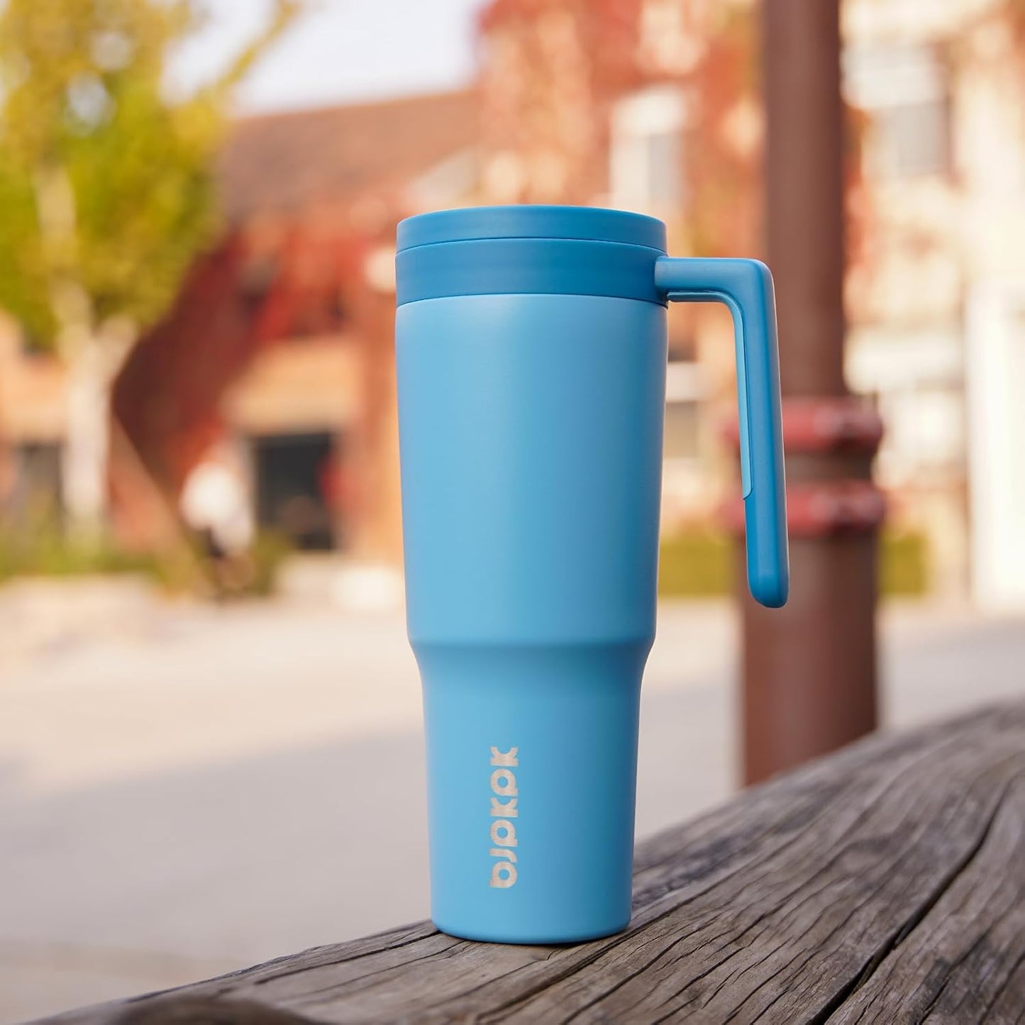 40 oz Tumbler with Handle, Straw & Lid, Insulated Stainless Steel | Travel, Double Wall Vacuum, Keeps Hot/Cold, Spill Proof, Fruit Infuser, BPA Free, Camping, Light Pink