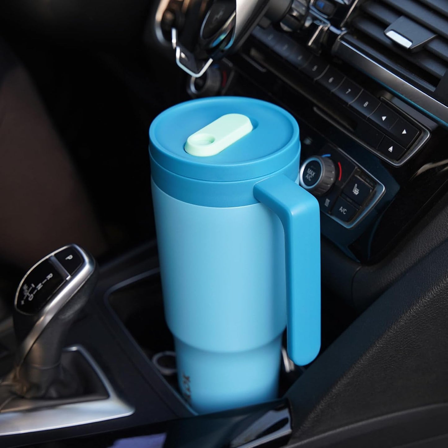 40 oz Tumbler with Handle, Straw & Lid, Insulated Stainless Steel | Travel, Double Wall Vacuum, Keeps Hot/Cold, Spill Proof, Fruit Infuser, BPA Free, Camping, Light Pink
