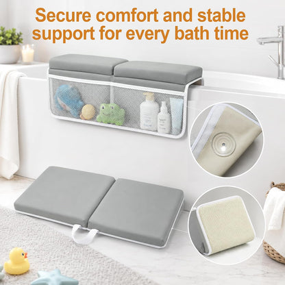 Bath Kneeler and Elbow Rest Set, for Baby Bathing, 1.5" Thick