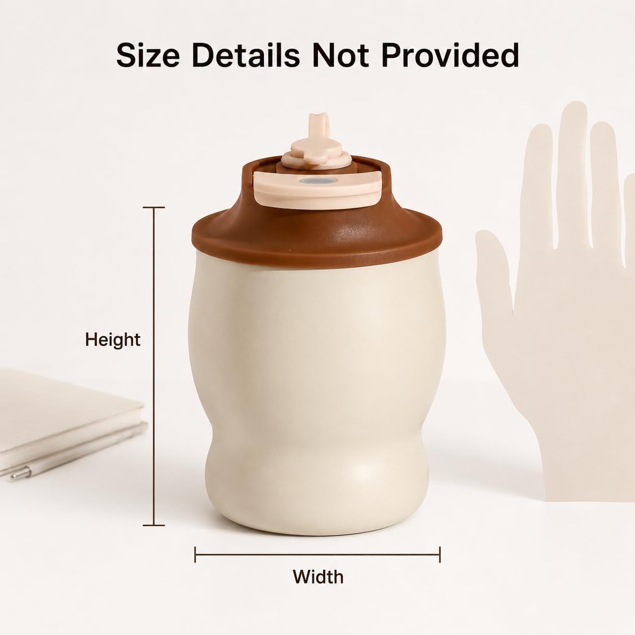 304 Stainless Steel Insulated Coffee Tumbler with Flip Lid and Carry Strap, Cream Brown Travel Cup for Car & Office (Brown)