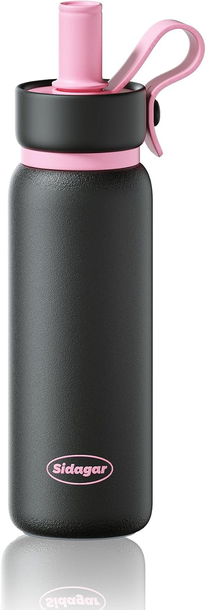 24 oz Tumbler, Insulated Coffee Mug with Lid and Straw, Leak Proof Portable Travel Cup, for Hot and Cold Drinks Drinks Flask for Women Blue