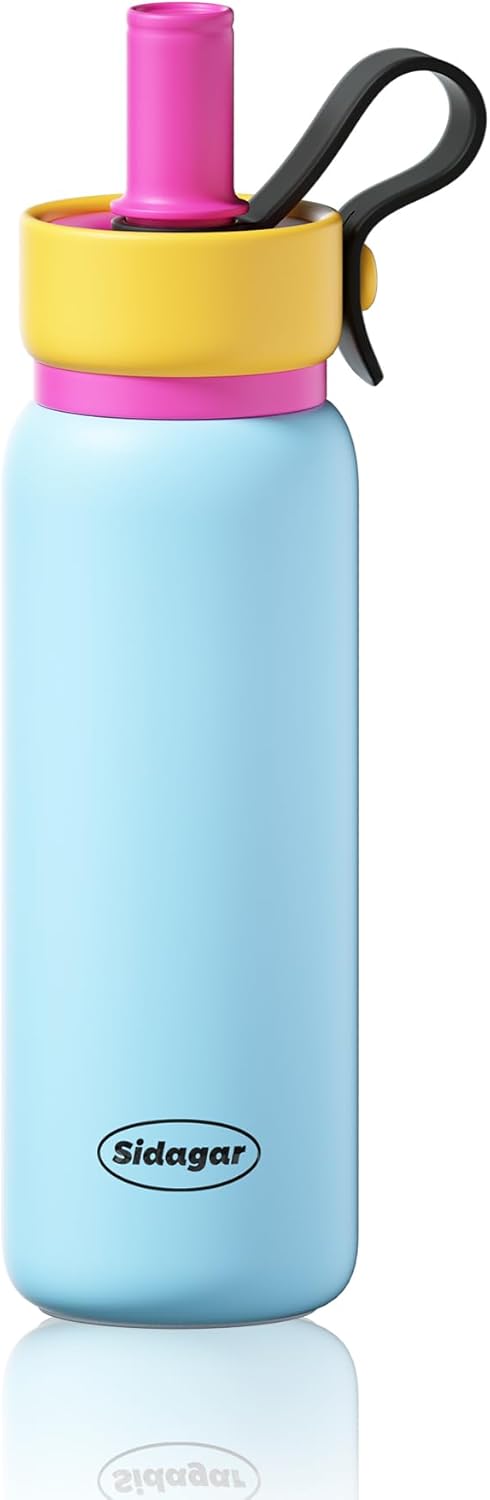 24 oz Tumbler, Insulated Coffee Mug with Lid and Straw, Leak Proof Portable Travel Cup, for Hot and Cold Drinks Drinks Flask for Women Blue