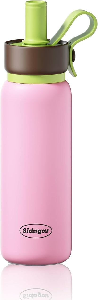 24 oz Tumbler, Insulated Coffee Mug with Lid and Straw, Leak Proof Portable Travel Cup, for Hot and Cold Drinks Drinks Flask for Women Blue