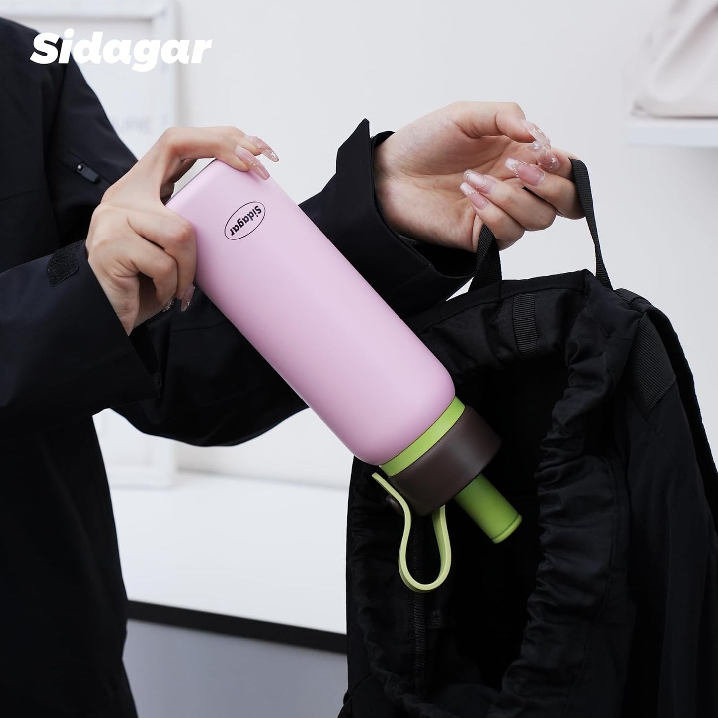 24 oz Tumbler, Insulated Coffee Mug with Lid and Straw, Leak Proof Portable Travel Cup, for Hot and Cold Drinks Drinks Flask for Women Blue