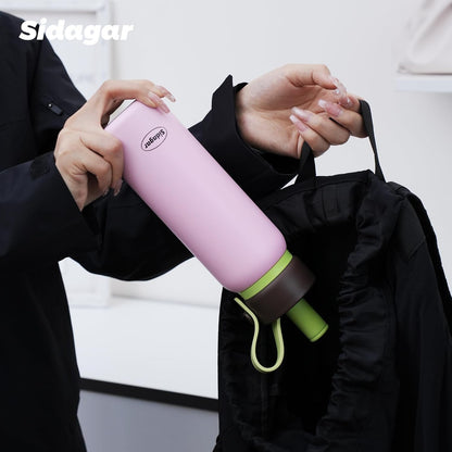 24 oz Tumbler, Insulated Coffee Mug with Lid and Straw, Leak Proof Portable Travel Cup, for Hot and Cold Drinks Drinks Flask for Women Blue