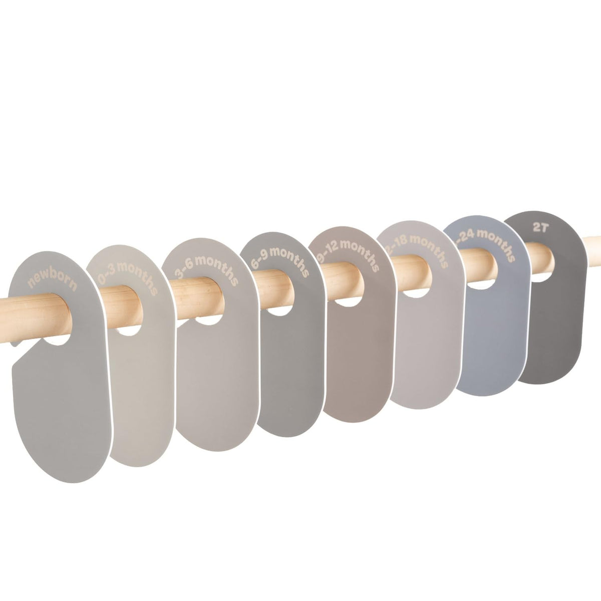 Baby Closet Dividers, Newborn to 2T, Neutral, 8 Piece Set